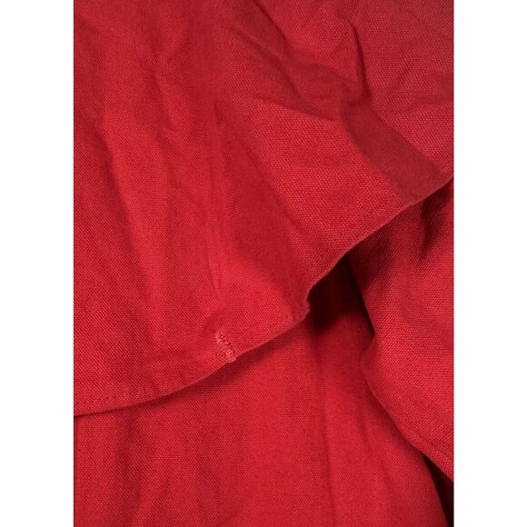 Sheyenne Red Rodeo Duster Coat Snap Button Corduroy Trim SZ 12 Western USA Made - Picture 9 of 11